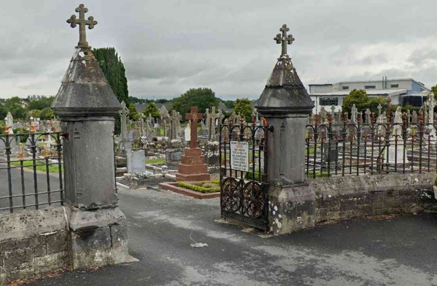 Eight men arrested for fight at Irish cemetery as men shout insults at each other