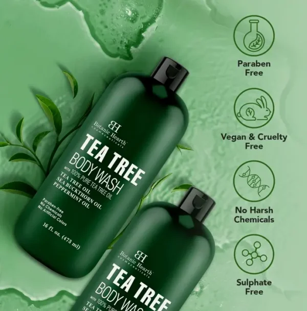 Herbal Tea Tree Body Wash, Eases Itchiness, Bundle