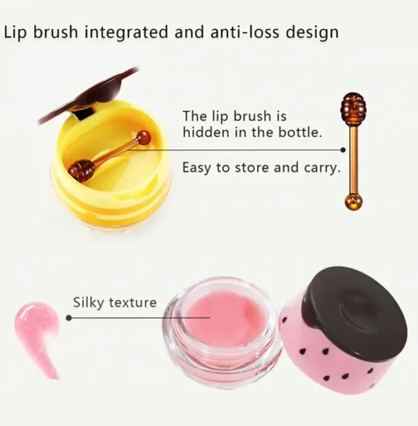 2PCS Bee Lip Balm Set Exfoliator