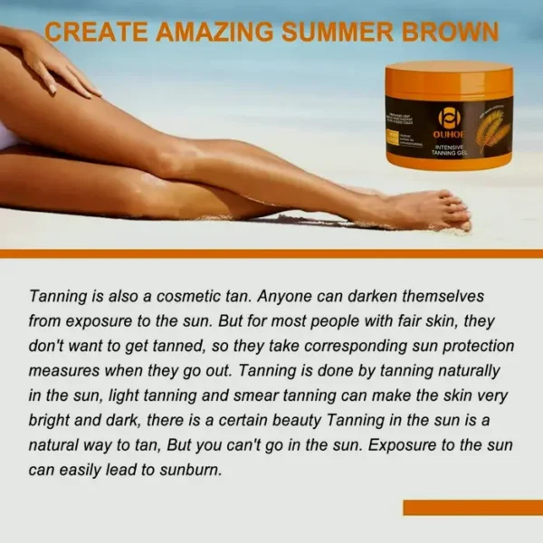 Deluxe Tanning Cream for Sun and Outdoor Application