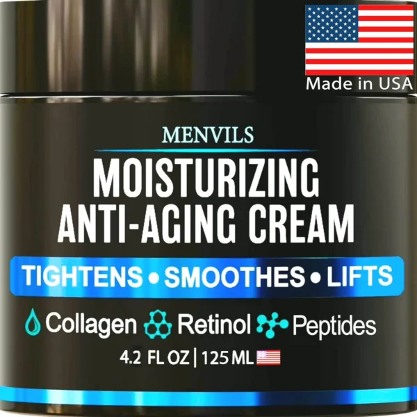 Mens Face Moisturizer Gel - Anti-Aging & Revitalizing - 4.2 Ounces