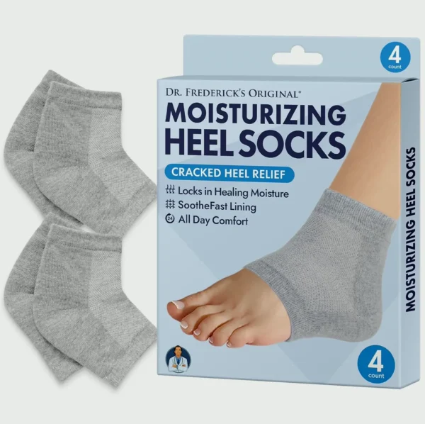 Moisturizing Heel Socks for Dry Heels - 2 Sets