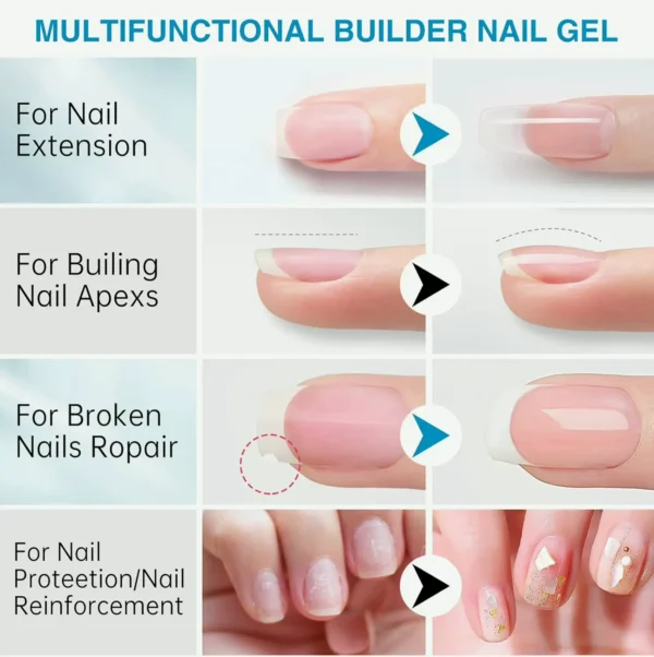 Multi-purpose Strengthening Gel with Clear Finish