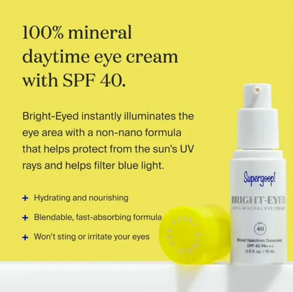 Supergoop! Mineral Eye Cream, 0.5 fl oz Sunblock 40