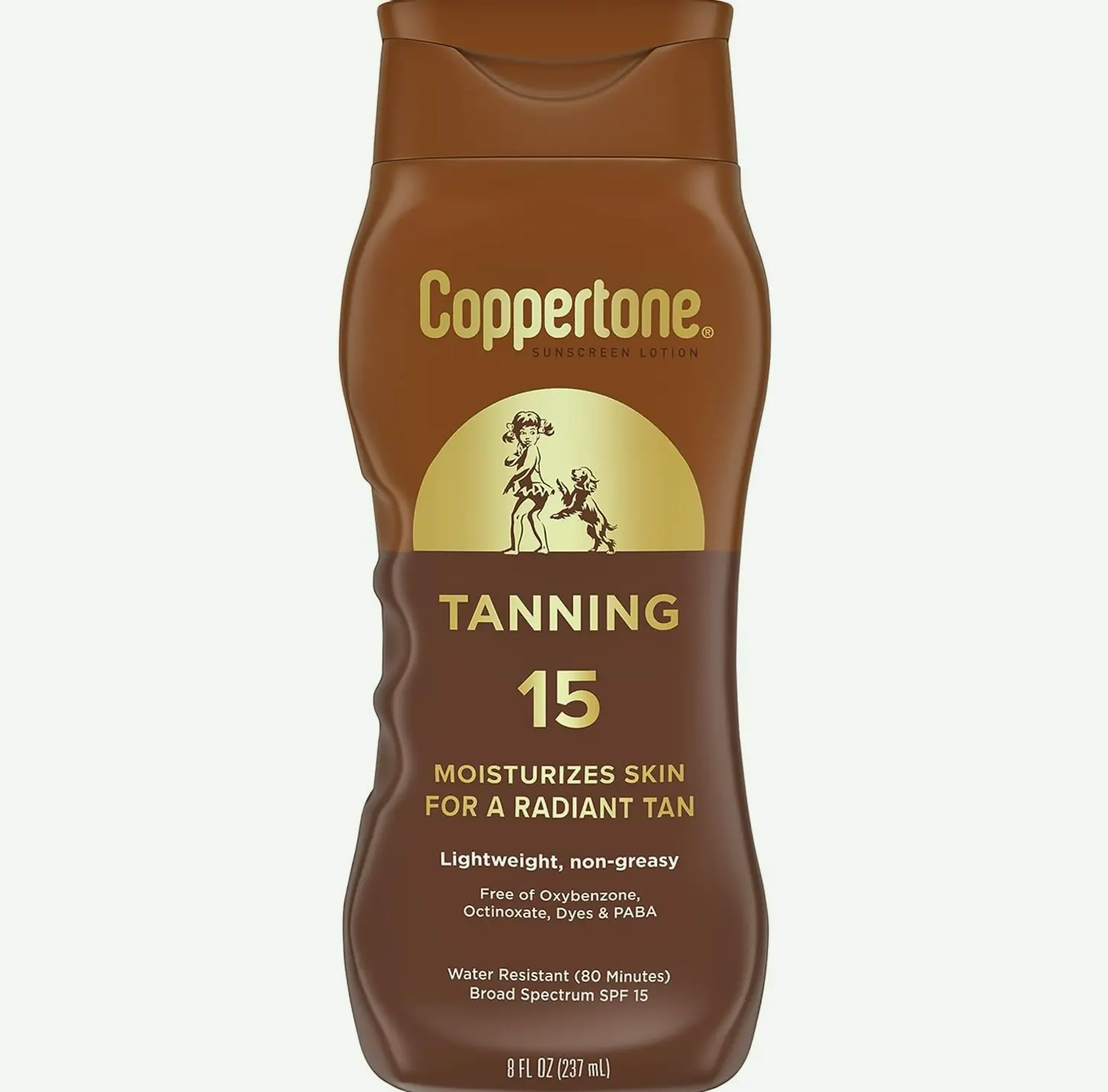 Coppertone's Tanning Sunblock Cream, H2O Resistant Body SPF Fifteen, Eight Oz Container