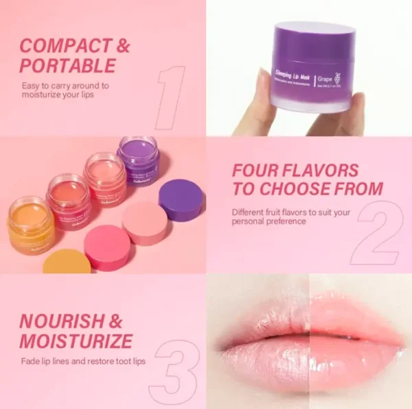 Lip Mask: Nourish & Moisturize Overnight Care (Grapefruit)