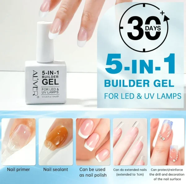 Multi-purpose Strengthening Gel with Clear Finish