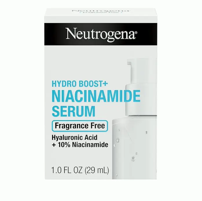 Neutrogena Face Serum with Hyaluronic Acid + Vitamin B3, Scent-Free, 1 oz