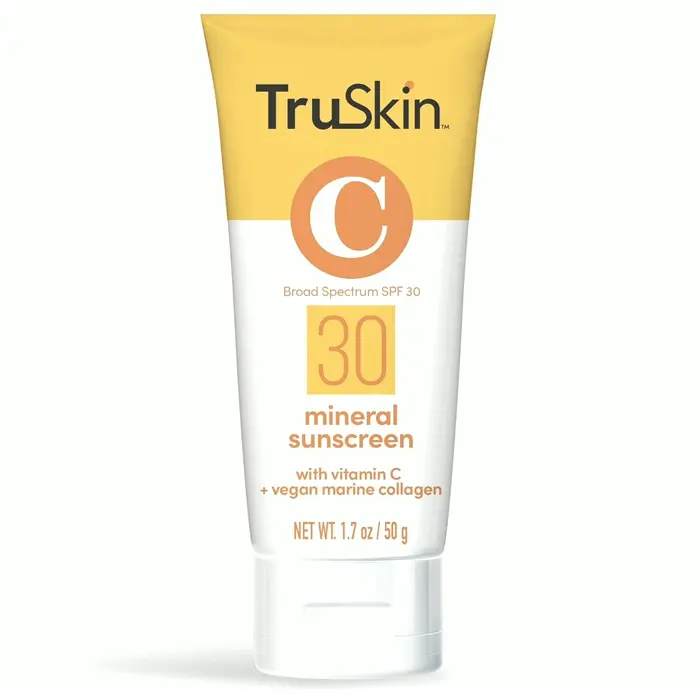 TrueSkin Non-Chemical Facial Sunblock SPF 30 - Vegan, Lightweight, 1.7 fl oz