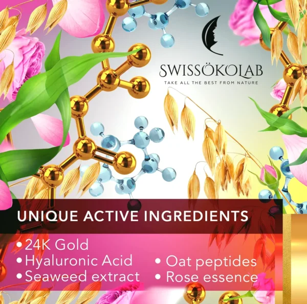 SwissOkoLab 24k Gold Under Eye Patches for Dark Circles