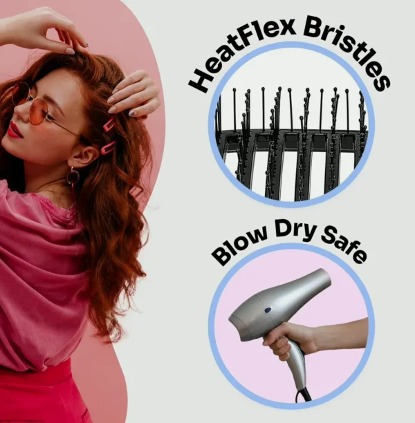 Speedy Brush, Amazon Exclusive Aqua - Vented Design & Gentle Heat-Resistant Bristles - Blowout Safe