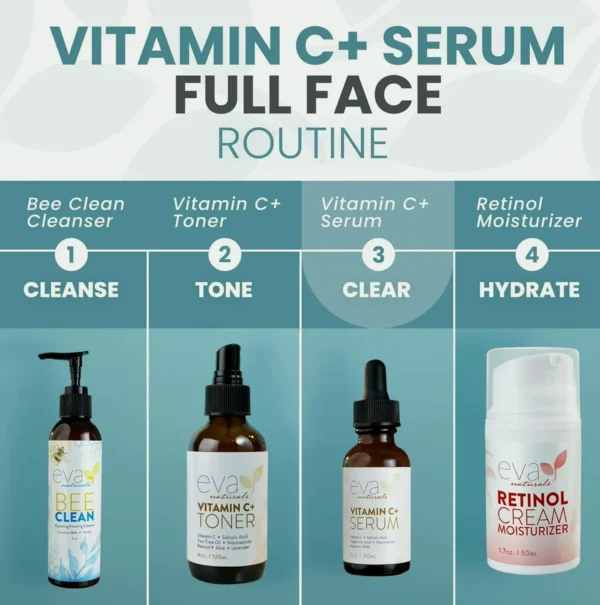 Eva Naturals Vit C Facial Serum & Hyaluronic Acid