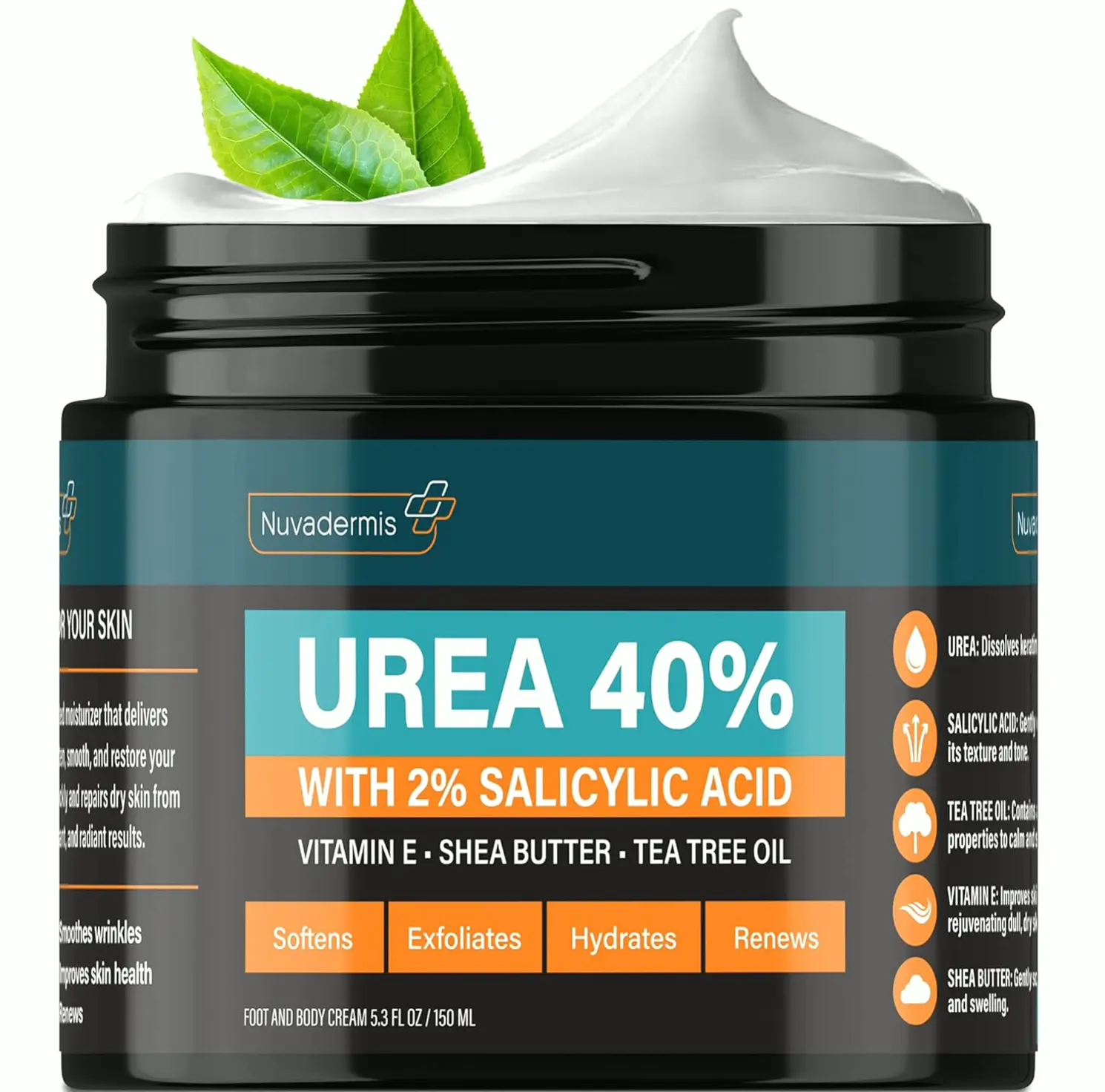 Nuvadermis Urea Lotion 40% for Foot Care - Powerful Repair - 5.29