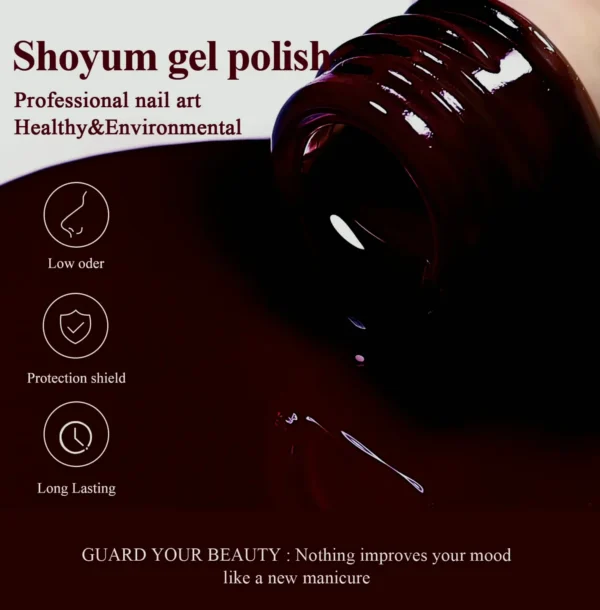 UV Manicure Polish, 15ml Maroon Shade