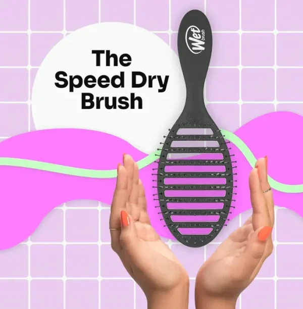 Speedy Brush, Amazon Exclusive Aqua - Vented Design & Gentle Heat-Resistant Bristles - Blowout Safe