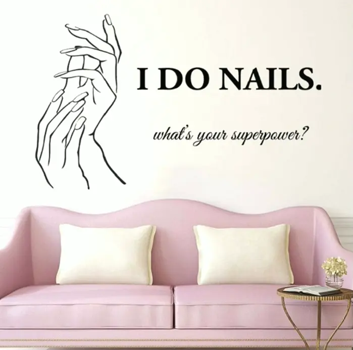 Attractive Manicure Salon Wall Stickers