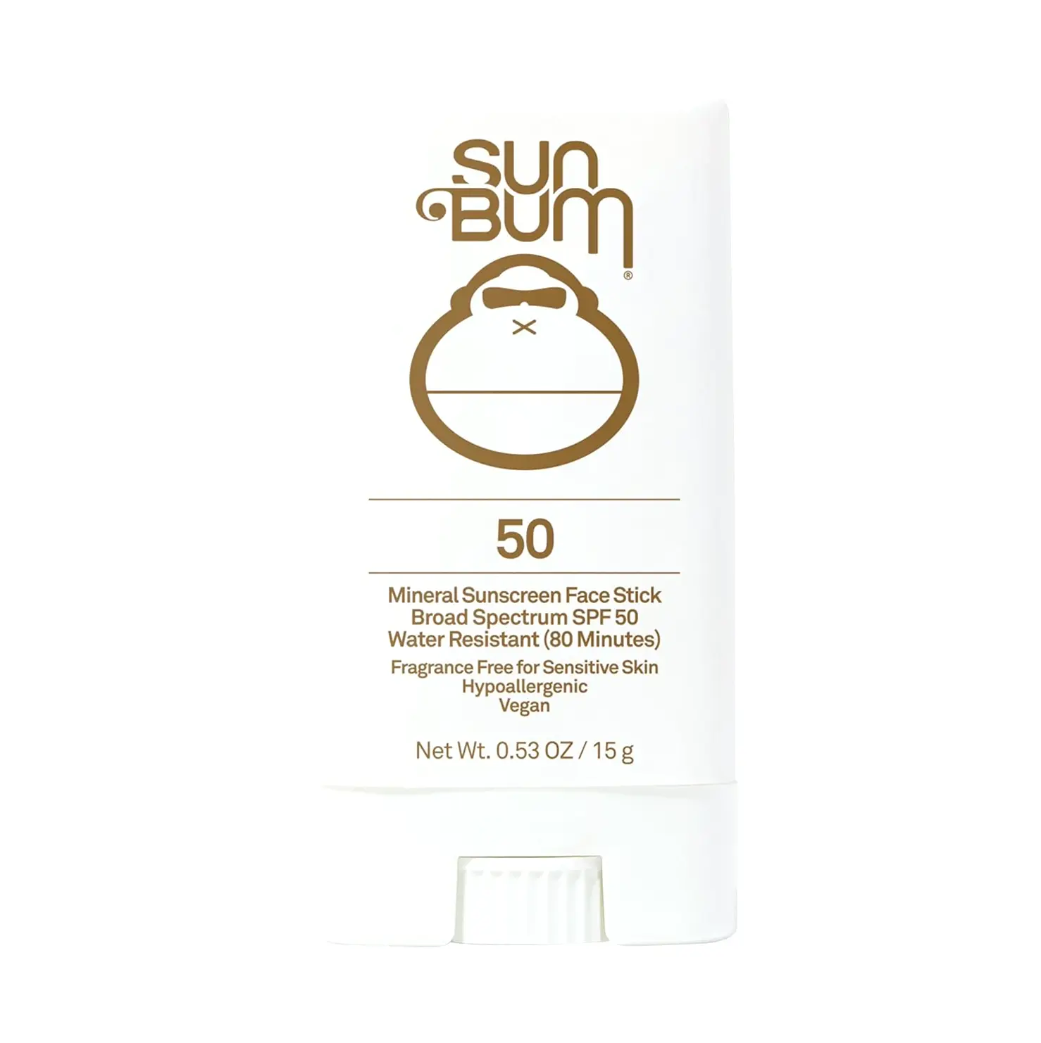 Mineral SPF 50 Face Sunscreen Stick, Plant-based, .45 oz