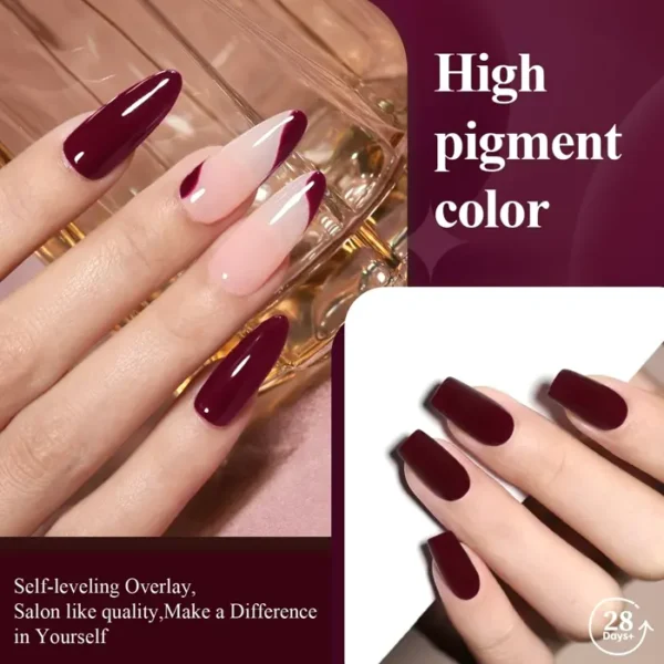 UV Manicure Polish, 15ml Maroon Shade