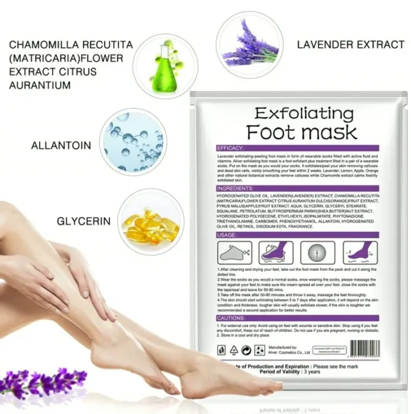 Feet Exfoliating Mask - Pack of 3, Soft Touch for Men & Women