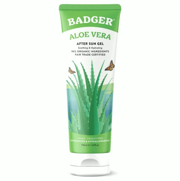 Aloe Vera Gel for Sunburn Care, Fair Trade 4 fl oz