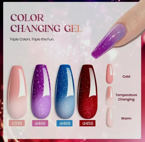 Reflective Spring Gel Nail Kit - 36 Shades + Base Coat