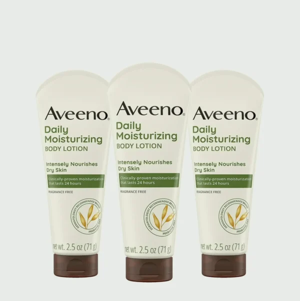 Aveeno's Daily Moisturizer, Treats Dehydrated Skin, Pack of 3