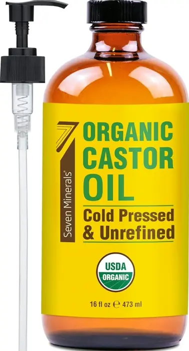 Pure Castor Oil - 16oz Glass Bottle