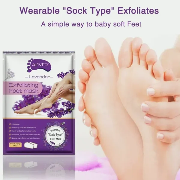 Feet Exfoliating Mask - Pack of 3, Soft Touch for Men & Women